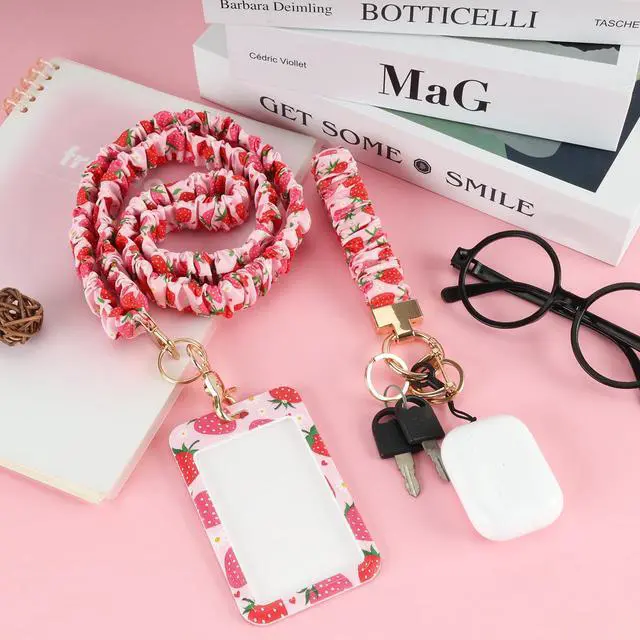 Alt view image 7 of 7 - Teacher Lanyard Scrunchie Lanyard with ID Badge Holder
