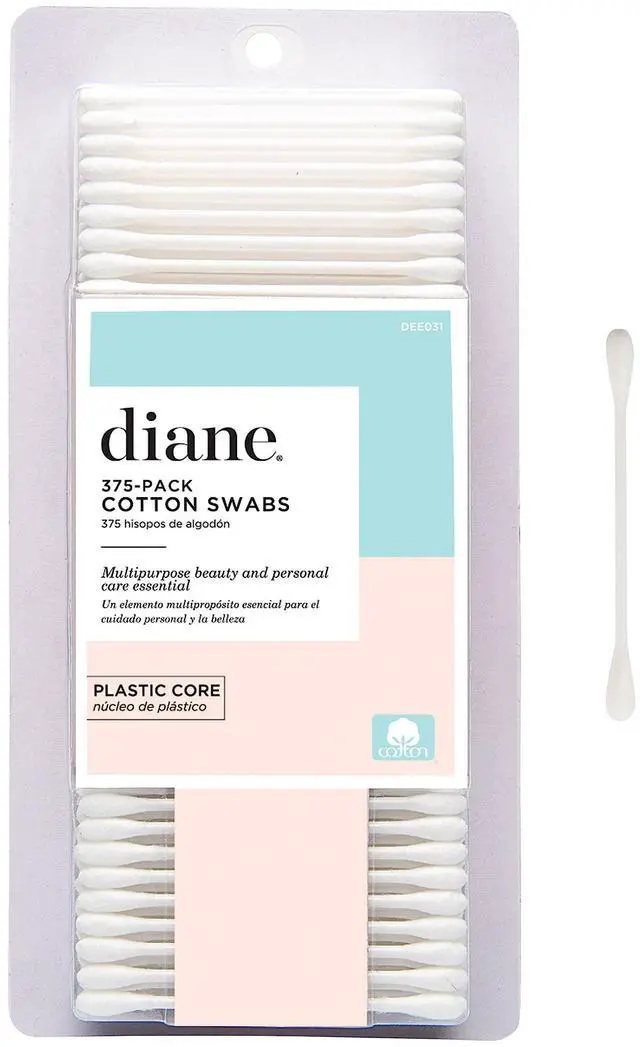 Main image of Cotton Swabs, 375 ct. 1-Pack - Super Soft for Sensitive Skin, Gentle on Face, Makeup and Beauty Applicator, Nail Polish Removal, 3 inches long for Beauty, Personal Care, Crafts