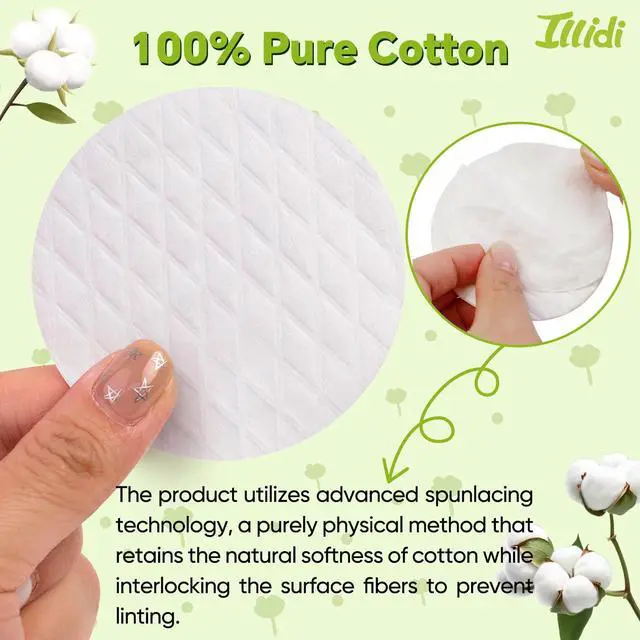 Alt view image 6 of 7 - Extra Large Cotton Rounds, 3.15 inches Diameter,(120 Count),100% Pure Cotton Pads, Soft and Lint-Free for Makeup Removal and Face Cleansing