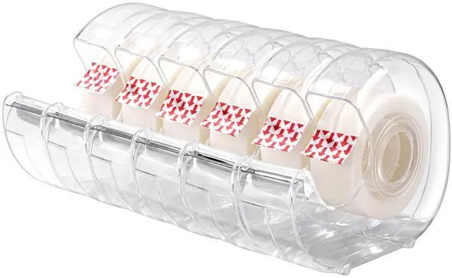 Main image of Invisible Matte Finish Tape Dispenser with Refill Rolls for Labeling, 3/4" x 650" (18 yds), 6-Pack
