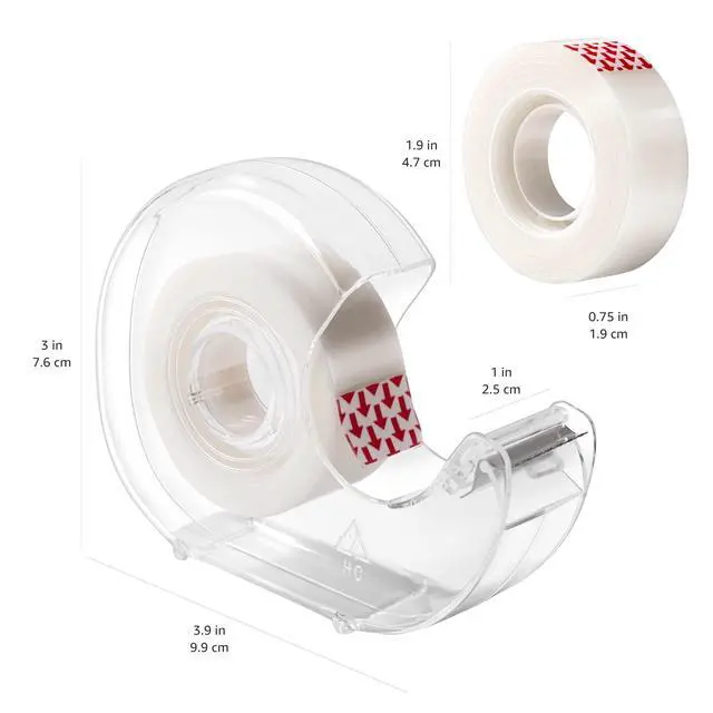 Alt view image 4 of 7 - Invisible Matte Finish Tape Dispenser with Refill Rolls for Labeling, 3/4" x 650" (18 yds), 6-Pack