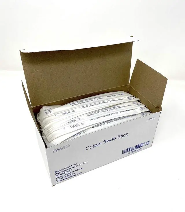 Alt view image 5 of 7 - Sterile Cotton Tipped Applicator 6" by P&P MEDICAL SURGICAL Box of 100