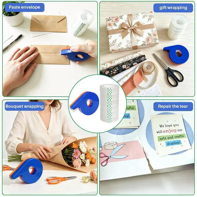 Alt view image 6 of 7 - 6 Transparent Tape Refills Rolls 3/4-Inch x 2000 Inches with Tape Dispenser