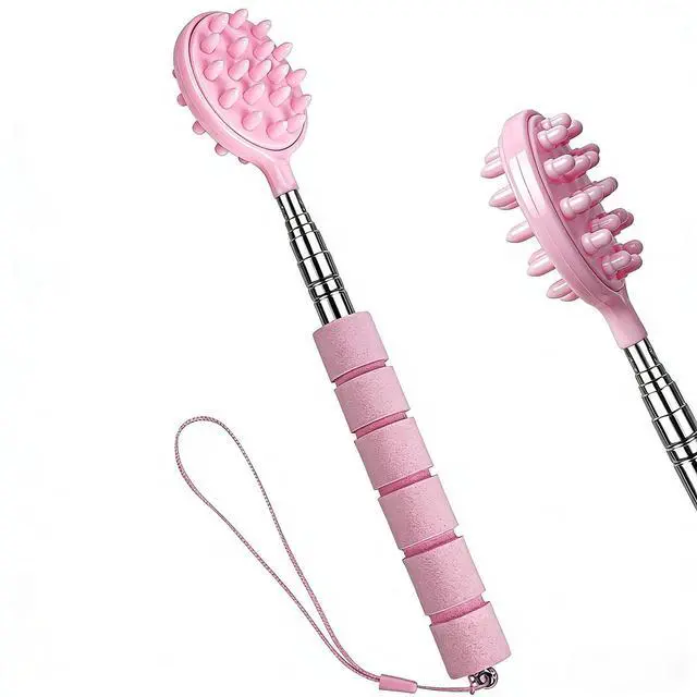 Main image of Back Scratcher for Women, Extendable Pink Back Scratcher with Double Sided Head, Stocking Stuffers Mothers Day Gifts Christmas Birthday Gifts for Women Mom