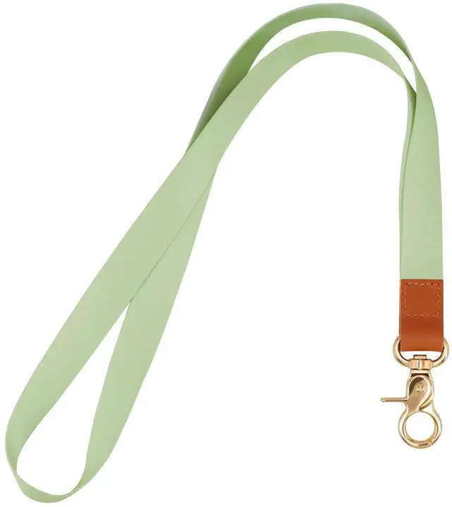 Main image of Lanyard, Long Neck Lanyard Key Lanyard, Id Badge Lanyard for Women and Men, Cute Cool Lanyard Strap for Car Keys, Card Holder, Whistle, Keychain, Wallet (Light Green)
