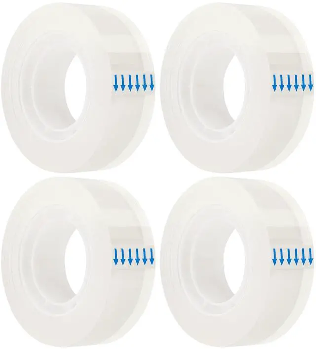 Main image of 4 Rolls Transparent Tape Refills, Clear Tape, All-Purpose Transparent Glossy Tape for Office, Home, School