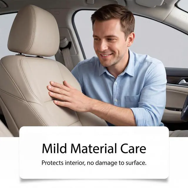 Alt view image 7 of 7 - Car Interior Cleaner Foam Kit with Sponge & Towel, Multi Purpose Foam Cleaner for Leather, Fabric, Plastic & Upholstery, Deep Cleaning Car Dashboard Seats Carpet Headliner, Lemon Fresh Scent