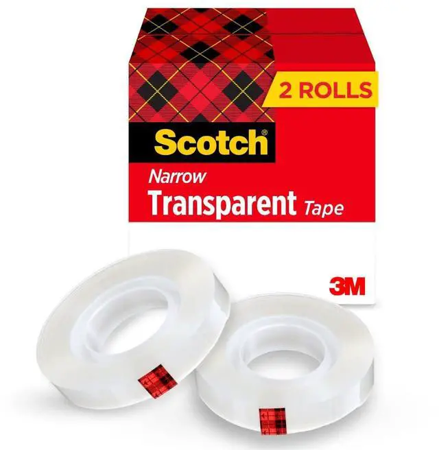 Main image of Transparent Tape, 1/2 in x 1296 in, 2 Rolls