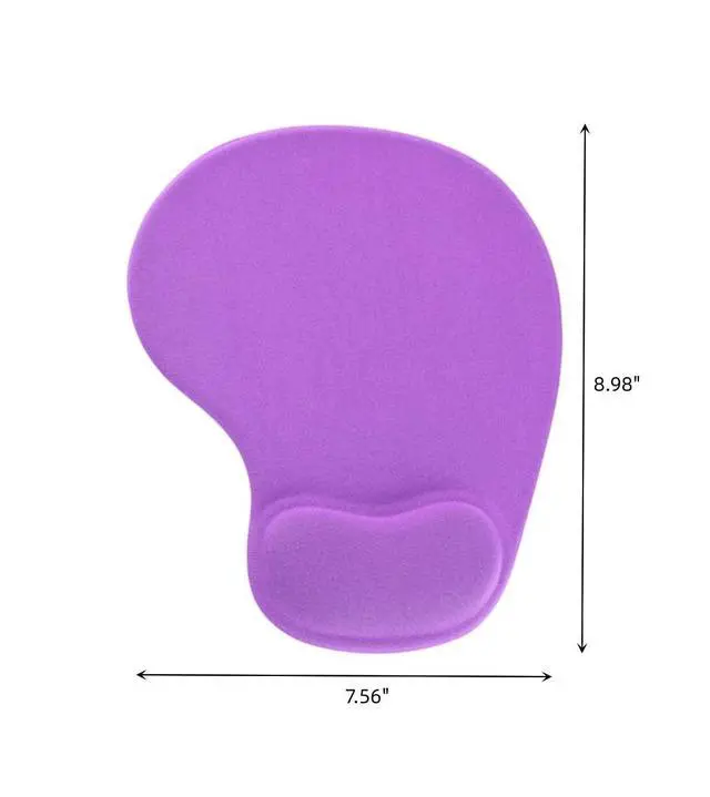 Alt view image 2 of 6 - Office Mousepad with Gel Wrist Support - Ergonomic Gaming Desktop Mouse Pad Wrist Rest - Design Gamepad Mat Rubber Base for Laptop Computer -Silicone Non-Slip Special-Textured Surface (Purple)