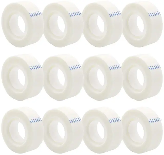 Main image of 12 Rolls Matte Adhesive Tape, Matte Finish Invisible Tape, Foggy Translucent Tape Great for Correction and Labeling, Compatible with Standard Tape Dispenser, 0.7 in x 1000 Inches