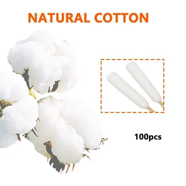 Alt view image 6 of 6 - 6 Inch Long Cotton Swabs of Medium and Large Pets Ears Cleaning or Makeup 100pcs