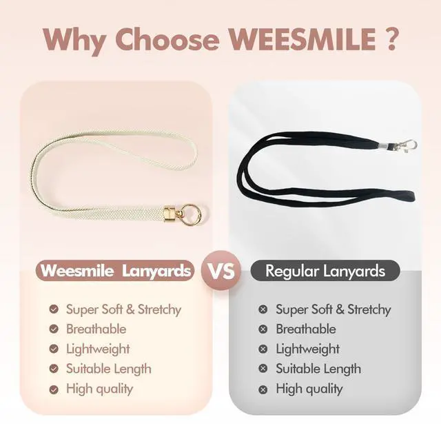 Alt view image 5 of 7 - Stretchy Cute Lanyards for ID Badges, Thin Teacher Lanyard for Key, Long Neck Keychain ID Badge Lanyards for Women/Men (Starlight)
