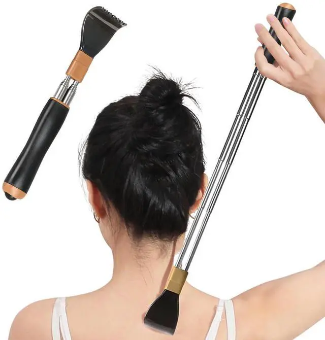 Main image of Back Scratcher Extendable for Man Women with Double Pole, Relieve Itching Scalp Scratching, Portable and Lightweight