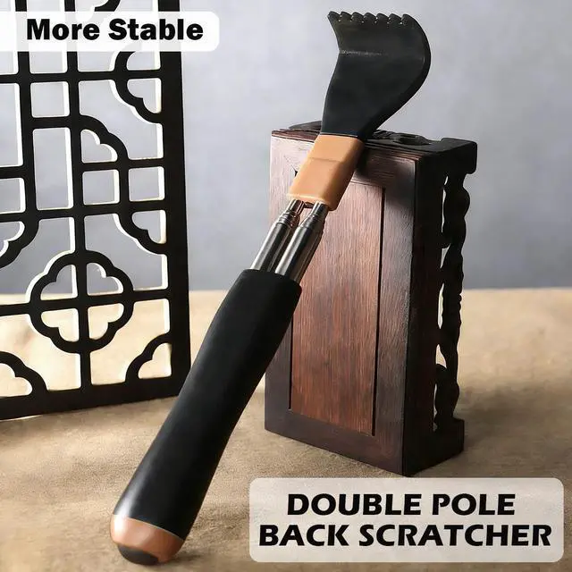 Alt view image 2 of 6 - Back Scratcher Extendable for Man Women with Double Pole, Relieve Itching Scalp Scratching, Portable and Lightweight
