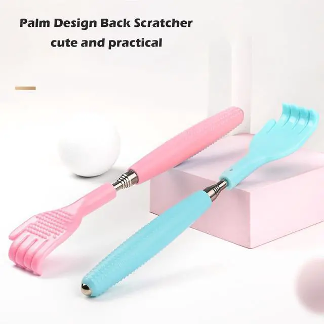 Alt view image 3 of 6 - Back Scratcher for Women Men - Hand-Like Shape | Back Scratching Tool Extendable Portable and Lightweight 21.65inch Blue