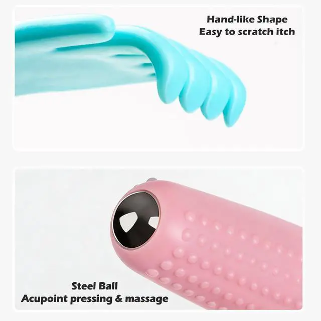 Alt view image 4 of 6 - Back Scratcher for Women Men - Hand-Like Shape | Back Scratching Tool Extendable Portable and Lightweight 21.65inch Blue