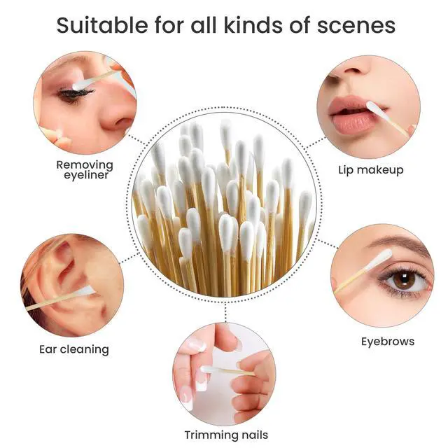 Alt view image 7 of 7 - 500PCS 6" Long Cotton Swabs in Storage Box - Strong Cotton Swabs with Wooden Sticks - Tipped Applicators for Gun Cleaning, Makeup Removing, Pet Care