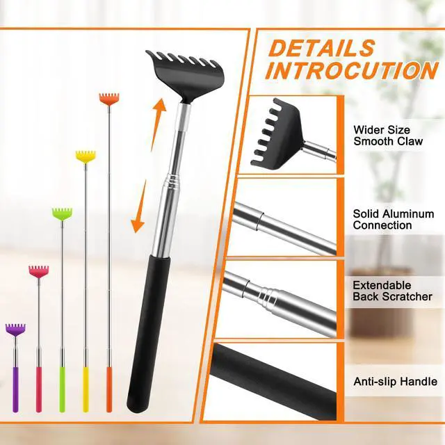 Alt view image 2 of 7 - 6 Pack Back Scratcher, Mothers Fathers Day Dad Gifts, Stocking Stuffers for Women Men Teens, Easter Basket Stuffers for Teens, Prizes for Adults, Birthday Gag Bulk Gift for Mom Dad Adults
