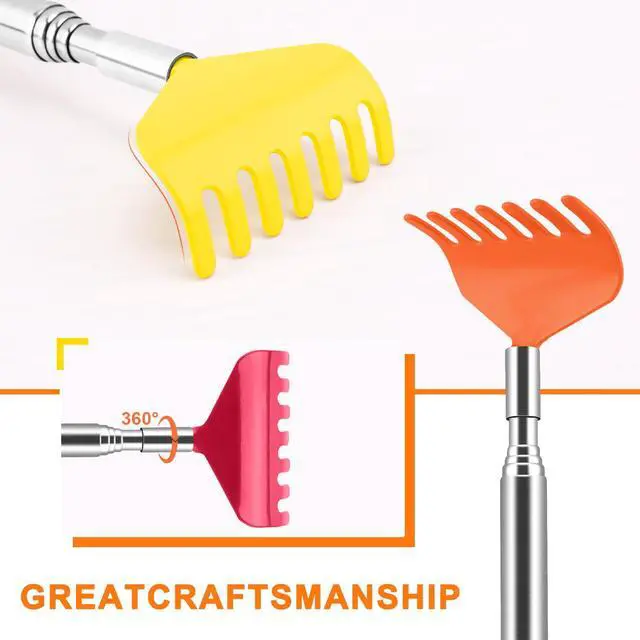 Alt view image 3 of 7 - 6 Pack Back Scratcher, Mothers Fathers Day Dad Gifts, Stocking Stuffers for Women Men Teens, Easter Basket Stuffers for Teens, Prizes for Adults, Birthday Gag Bulk Gift for Mom Dad Adults