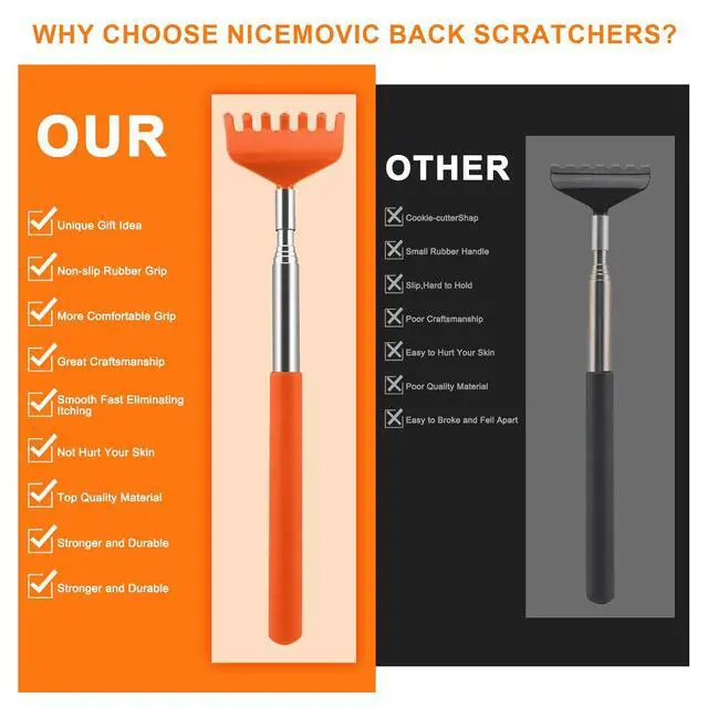 Alt view image 4 of 7 - 6 Pack Back Scratcher, Mothers Fathers Day Dad Gifts, Stocking Stuffers for Women Men Teens, Easter Basket Stuffers for Teens, Prizes for Adults, Birthday Gag Bulk Gift for Mom Dad Adults