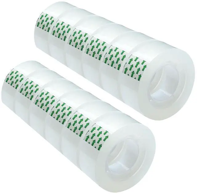 Main image of 12 Rolls Clear Tape Refills Roll Transparent Tape Refill Rolls for Office, Home, School, 3/4-Inch x 1000 inch