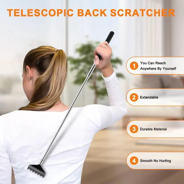 Alt view image 6 of 7 - 6 Pack Back Scratcher, Mothers Fathers Day Dad Gifts, Stocking Stuffers for Women Men Teens, Easter Basket Stuffers for Teens, Prizes for Adults, Birthday Gag Bulk Gift for Mom Dad Adults