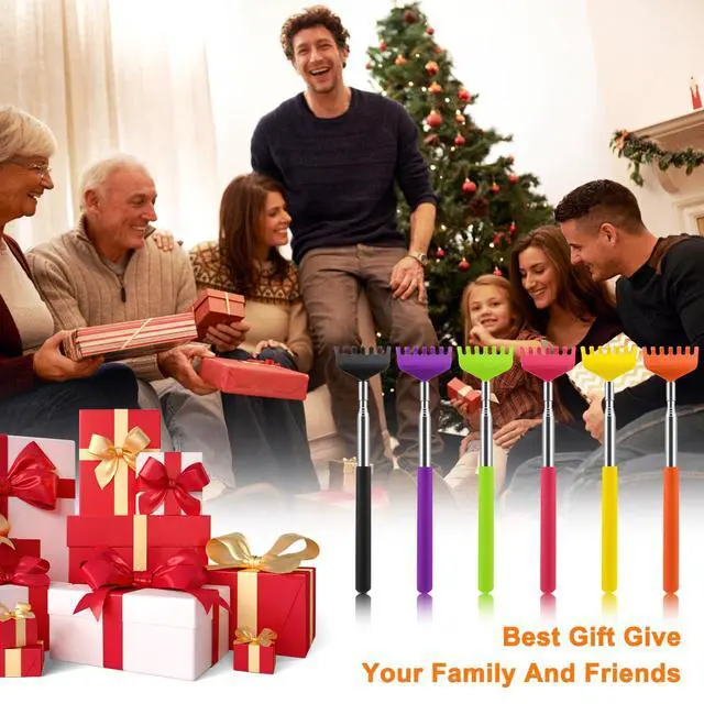 Alt view image 7 of 7 - 6 Pack Back Scratcher, Mothers Fathers Day Dad Gifts, Stocking Stuffers for Women Men Teens, Easter Basket Stuffers for Teens, Prizes for Adults, Birthday Gag Bulk Gift for Mom Dad Adults