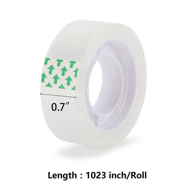 Alt view image 2 of 7 - 24 Rolls Transparent Tape Refills Clear Stationery Tape for Office School Home 3/4 * 1023Inch(28.4 Yards)
