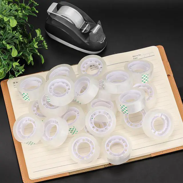 Alt view image 7 of 7 - 24 Rolls Transparent Tape Refills Clear Stationery Tape for Office School Home 3/4 * 1023Inch(28.4 Yards)