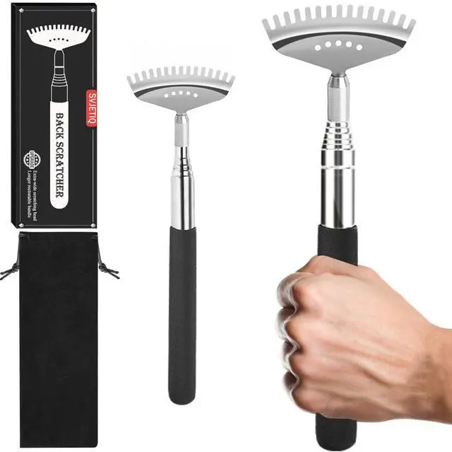 Main image of Oversized Extendable Back Scratcher for Men Women Adults, 2 Pack Different-Sizes Telescoping Back Massager, Men Gadgets Fathers Day Dad Gifts for Birthday Christmas Stocking Stuffers