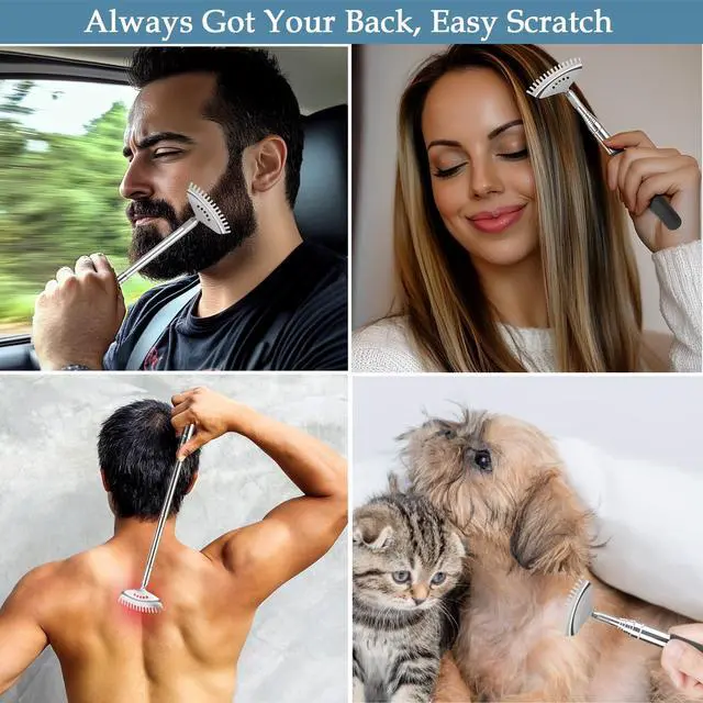 Alt view image 5 of 7 - Oversized Extendable Back Scratcher for Men Women Adults, 2 Pack Different-Sizes Telescoping Back Massager, Men Gadgets Fathers Day Dad Gifts for Birthday Christmas Stocking Stuffers