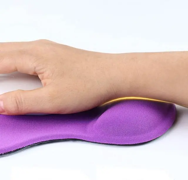 Alt view image 4 of 6 - Office Mousepad with Gel Wrist Support - Ergonomic Gaming Desktop Mouse Pad Wrist Rest - Design Gamepad Mat Rubber Base for Laptop Computer -Silicone Non-Slip Special-Textured Surface (Purple)