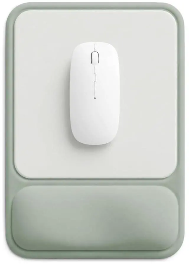 Main image of Ergonomic Mouse Pad with Wrist Rest, Gel Mousepad with Soft Wrist Support, Non-Slip PU Base, Smooth Surface Mouse Pad for Wrist Pain Relief, Computer Laptop Office Home & Gaming (Sage Green)