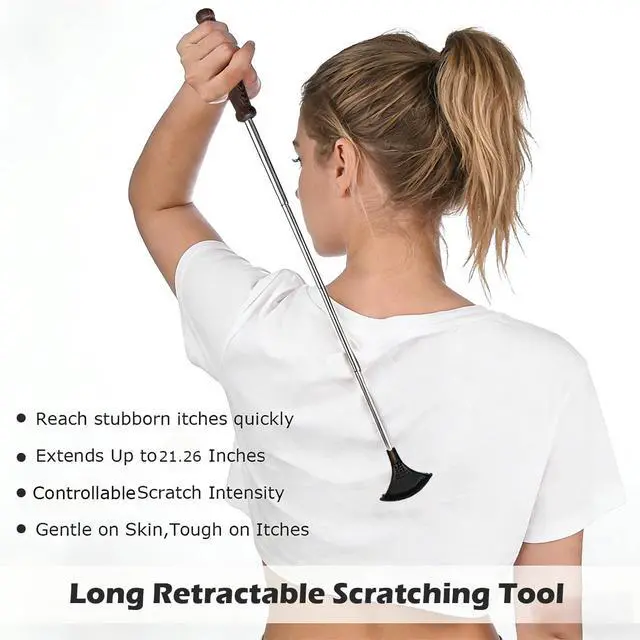 Alt view image 5 of 6 - Back Scratcher Extendable for Men Women Portable and Lightweight Black