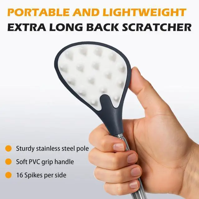 Alt view image 2 of 6 - Back Scratcher for Adults 23.5 inches | Back Itch Relieve | Extendable Scratcher for Men Women Portable and Lightweight Black