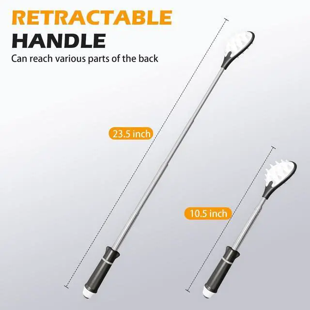 Alt view image 4 of 6 - Back Scratcher for Adults 23.5 inches | Back Itch Relieve | Extendable Scratcher for Men Women Portable and Lightweight Black