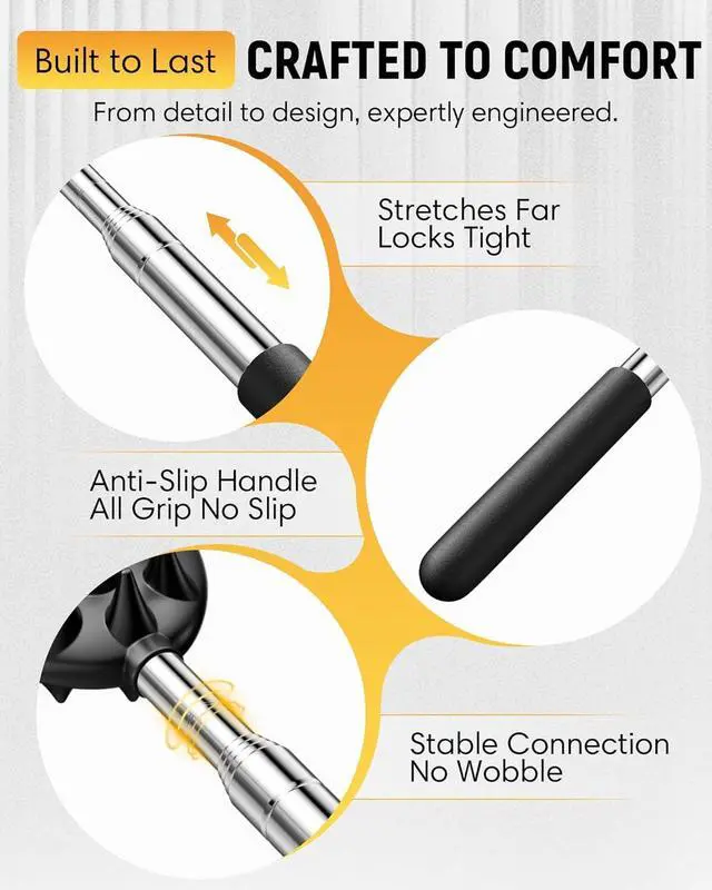 Alt view image 4 of 6 - Telescoping Back Scratcher with 4Pcs Detachable Heads, Back Scratcher for Men/Women,Gift for Men,Dad Gifts Birthday Gifts for Husband, Men, Women, Him, Her