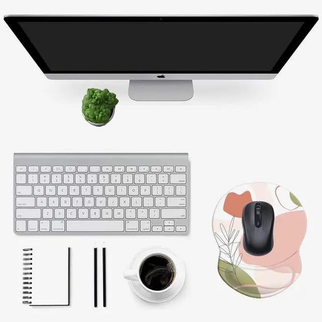 Alt view image 7 of 7 - Mouse Pad with Wrist Support, Non Slip Mousepad Wrist Rest for Office, Computer, Laptop & Mac-Comfortable & Lightweight Ergonomic Support Mouse Mat(DL-Pink Art)