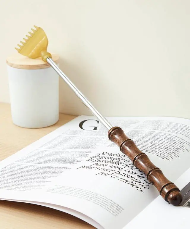 Alt view image 5 of 7 - Back Scratcher Premium Scratcher for Back & Body,The Original Extendable Buffalo Horn Folding Body Scratcher for Adults/Men/Women.