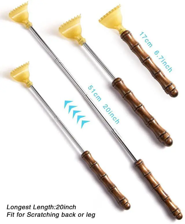 Alt view image 3 of 7 - Back Scratcher Premium Scratcher for Back & Body,The Original Extendable Buffalo Horn Folding Body Scratcher for Adults/Men/Women.