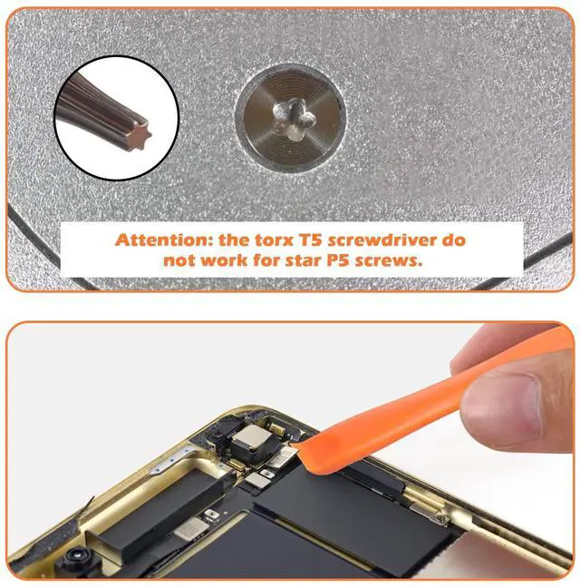 Alt view image 3 of 7 - Single Precision Screwdriver, T5 Torx Security with a Spudger, Tool for PS3/4/5, Switch, Xbox, Wii, Laptop, Macbook, etc, to Repair, Clean, Replace Parts