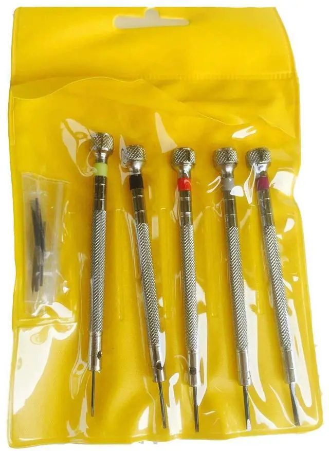 Main image of 5 Pieces Precision Screwdriver Set for Watch Repair Watch Bracelet with 5 Extra Blades