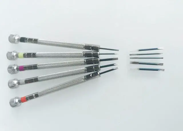Alt view image 2 of 3 - 5 Pieces Precision Screwdriver Set for Watch Repair Watch Bracelet with 5 Extra Blades
