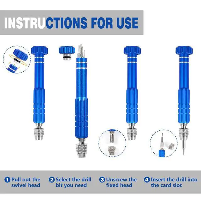 Alt view image 5 of 7 - Eyeglass Repair Kit with 20 Assorted Screws, 5-in-1 Precision Screwdriver (5 bits in 1 Handle), Tweezers Suitable for Various Eyeglass Screw Repairs
