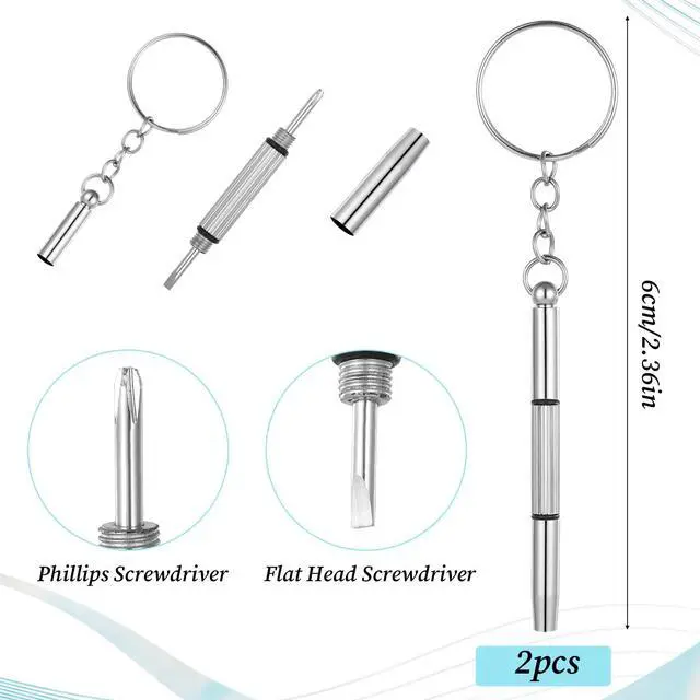Alt view image 3 of 7 - 60 PCS Eyeglass Hinge Tighteners, Eyeglass Repair Kits and 2 PCS Screwdrivers Silicone Eyeglasses Frame Grips for Loose Temple Arms