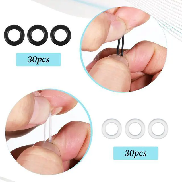 Alt view image 4 of 7 - 60 PCS Eyeglass Hinge Tighteners, Eyeglass Repair Kits and 2 PCS Screwdrivers Silicone Eyeglasses Frame Grips for Loose Temple Arms