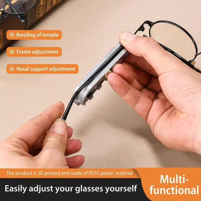 Alt view image 3 of 7 - 2PCS Eyeglass Frame Adjustment Tool, Eyeglass Frame Bender & Temple Arm Repair Tool, Professional Glasses Adjustment Kit for DIY Glasses Repair at Home