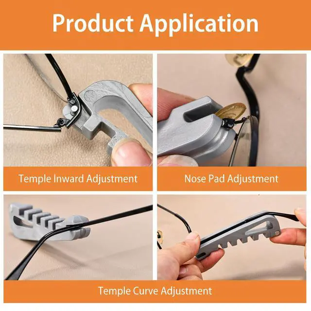 Alt view image 5 of 7 - 2PCS Eyeglass Frame Adjustment Tool, Eyeglass Frame Bender & Temple Arm Repair Tool, Professional Glasses Adjustment Kit for DIY Glasses Repair at Home