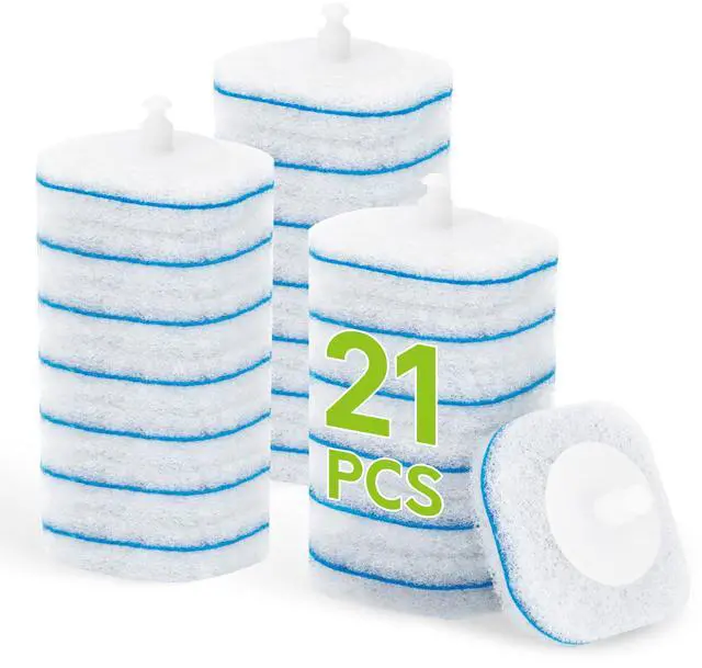 Main image of Toilet Bowl Cleaner Wand Refills Compatible with CLOROX, 21 Count Disposable Toilet Brush Refills, Replacement Heads for Toilet Cleaning System