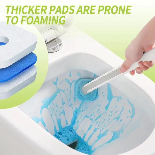 Alt view image 3 of 7 - Toilet Bowl Cleaner Wand Refills Compatible with CLOROX, 21 Count Disposable Toilet Brush Refills, Replacement Heads for Toilet Cleaning System